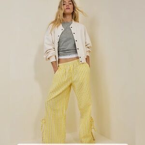 NWT Aerie Off-Duty Seersucker Side Tie Trouser PJ